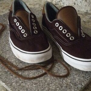 Vans Brown and White Sneakers